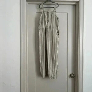 Girls Osh Kosh sage green stripe romper size youth 12